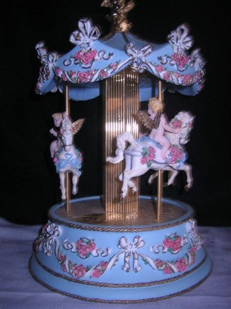 Vintage Tin Metal Horse Carousel Let Me Call You Sweetheart 